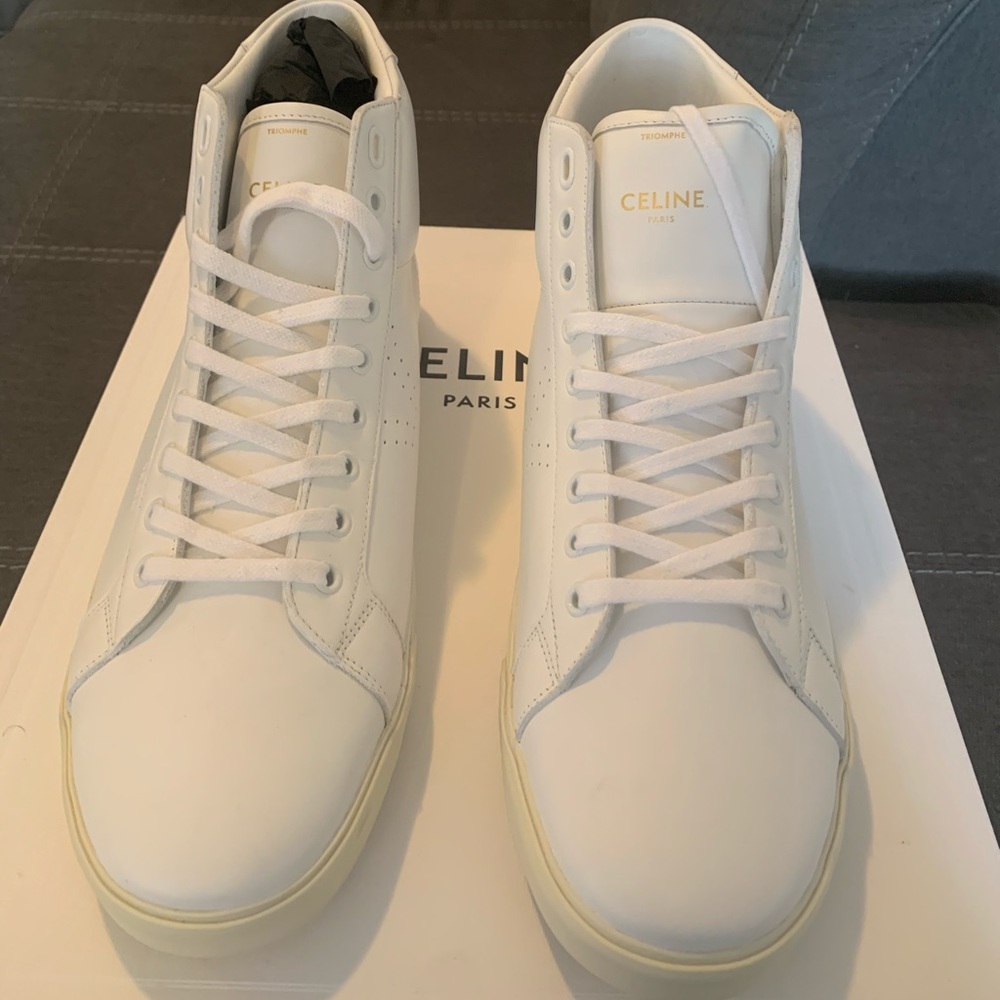 All White Celine sneakers